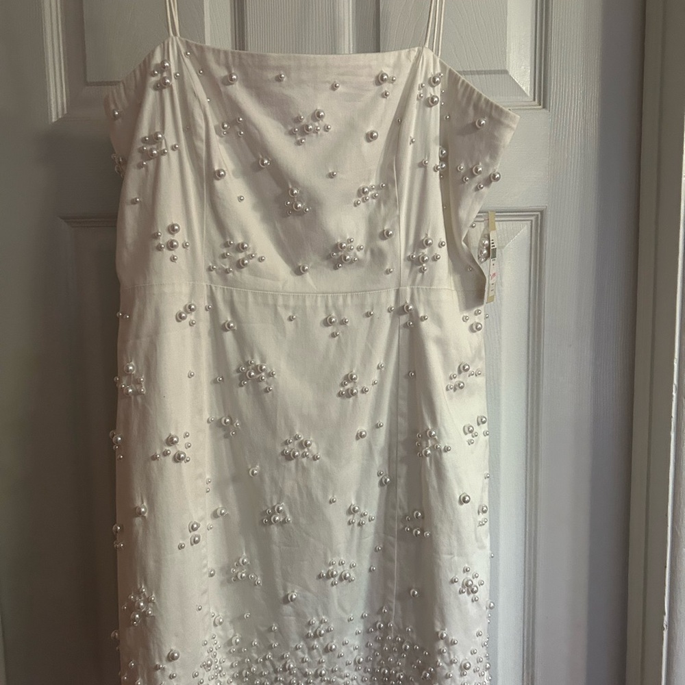 BHLDN White Embellished Mini Dress